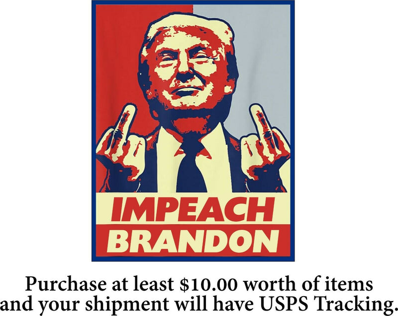 Impeach Brandon Impeach Biden 6" x 4.65" Bumper Sticker FU46