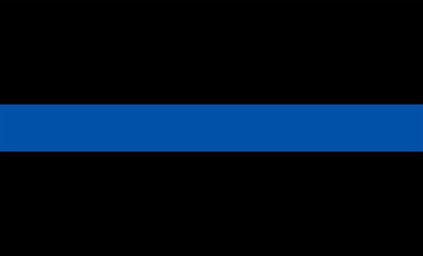 Thin Blue Line Decal Reflective 5"x3" Blue stripe Police LEO Officer Set of 2