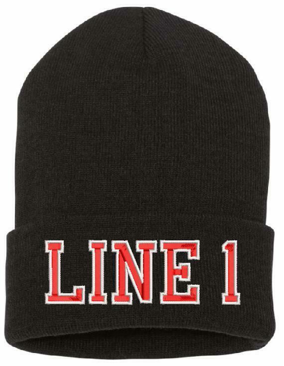 Custom Firefighter Winter Hat - Embroidered Firefighter Knit Hat Beanie or Cuff