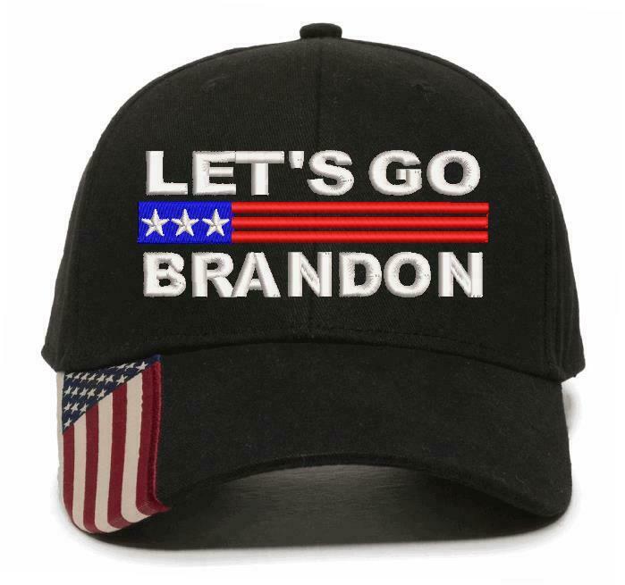 Let's Go Brandon Embroidered Adjustable USA300 Hat Flag Banner Style FJB FU46