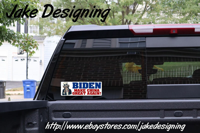 Joe Biden Make China Great Again Middle Finger Anti Joe Biden BUMPER STICKER