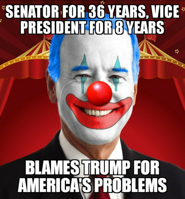 Joe Biden Senator Vice President Clown Window Sticker 3" x 3"" Bumper Sticker