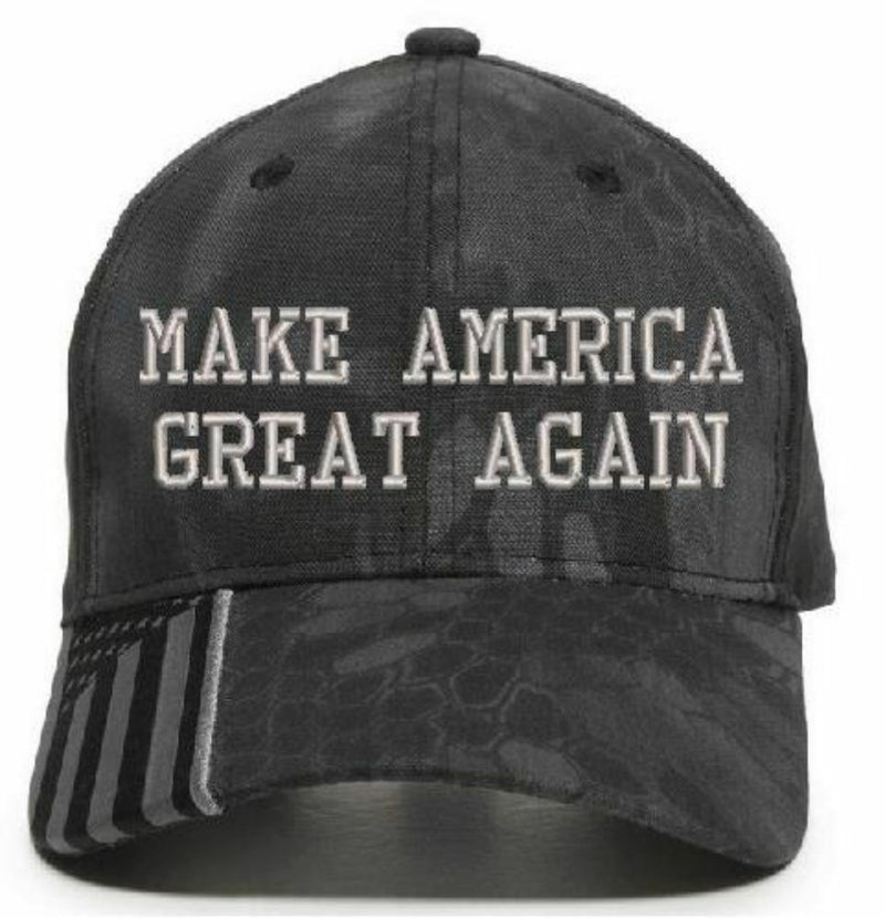 Donald Trump Hat Make America Great Again Hat Kryptek Typhoon USA300 Flag Brim