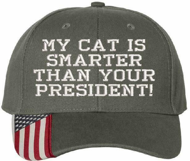 Anti Joe Biden Hat - My CAT is Smarter than your president Adjustable USA300 Hat