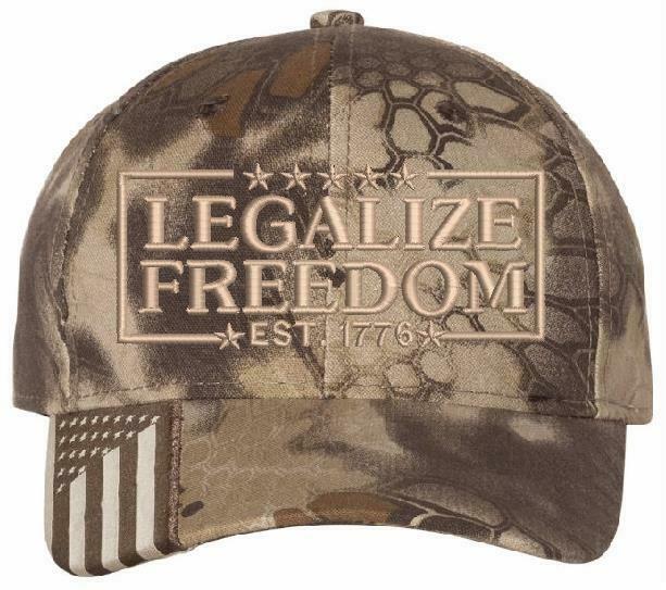 Legalize Freedom Est. 1776 Hat USA300 Flag Brim Adjustable Hat FJB FU46