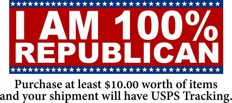 Anti Joe Biden MAGNET - "I am 100% REPUBLICAN" AUTO MAGNET - Various Sizes