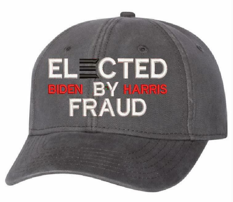 ELECTED BY FRAUD Voter Fraud Embroidered Hat Sportsman AH30 TRUMP/BIDEN HAT