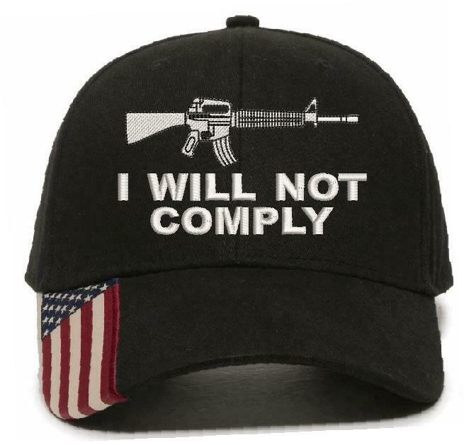 I will not comply 2nd amendment embroidered hat - Adjustable Hat Options - Powercall Sirens LLC