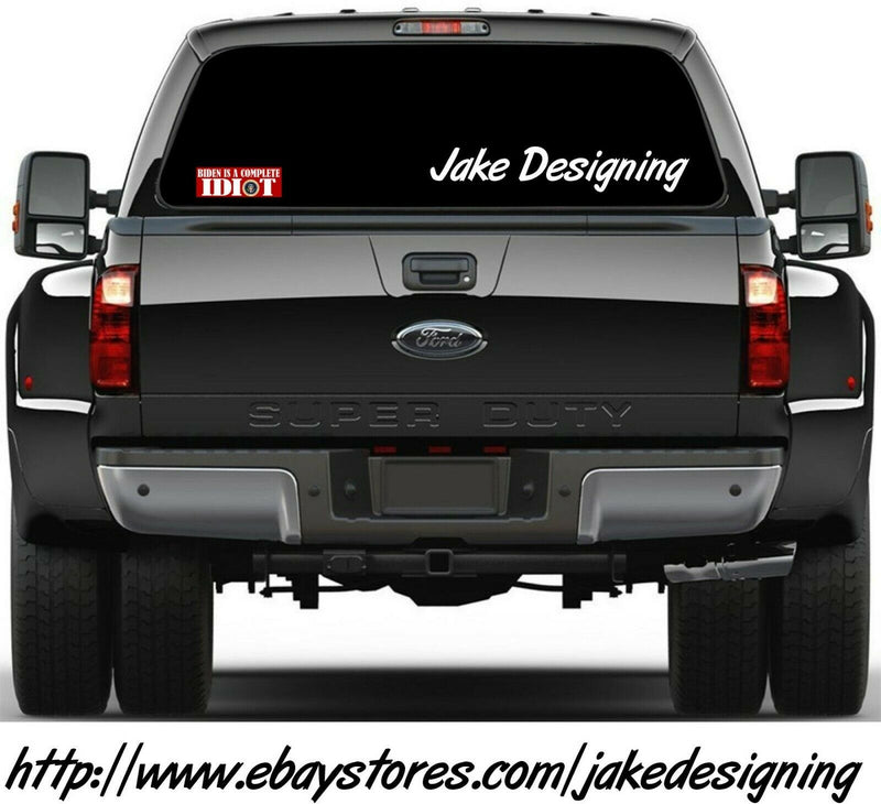 Anti Joe Biden Bumper Sticker "BIDEN IS A COMPLETE IDIOT" Seal 8.6" x 3" Sticker