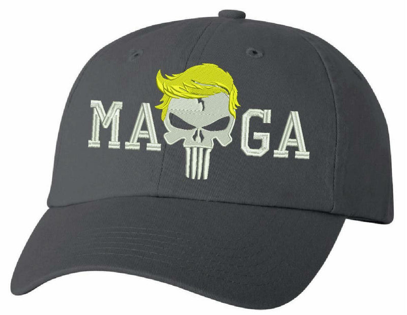 Donald Trump Hat Punisher MAGA w/ Trump 2020 on back Flex Fit or Adjustable Hat
