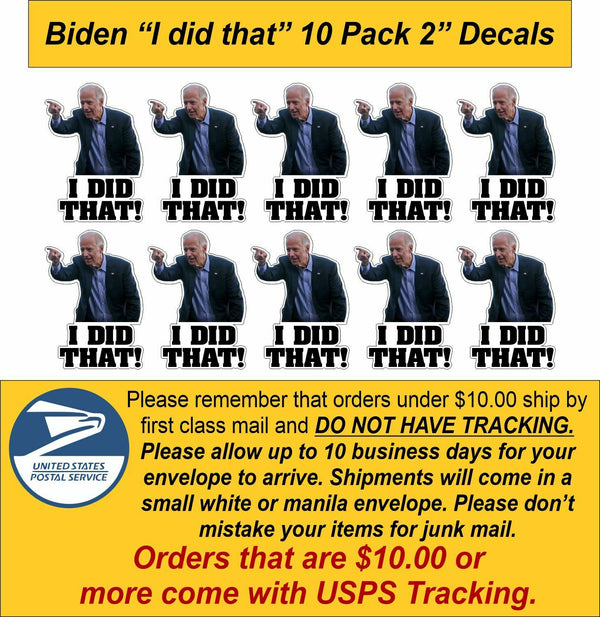 I did that Joe Biden Gas Pump Decal Sticker Pack of 10 Decals 2" x 2.2"