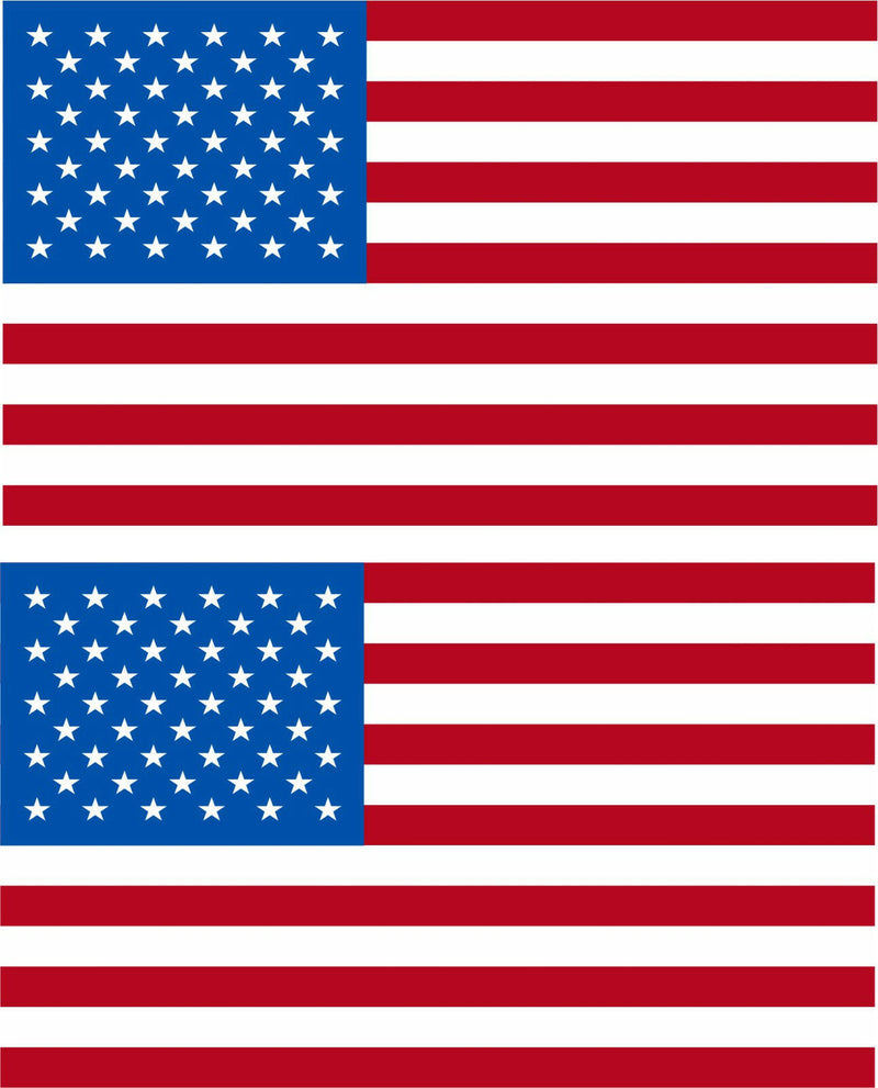 USA American Flag Decal 3M REFLECTIVE Stickers x 2 Exterior Decal Various Sizes