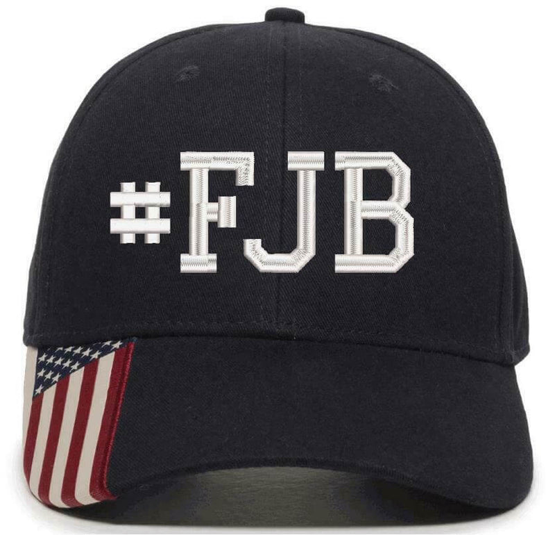 #FJB Anti Biden Embroidered Adjustable USA300 Hat w/ Flag Brim - Various Colors