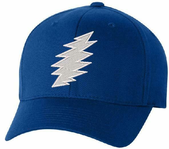 Grateful Dead Syf Bolt Embroidered Flex Fit Ball Cap Various Colors 6013