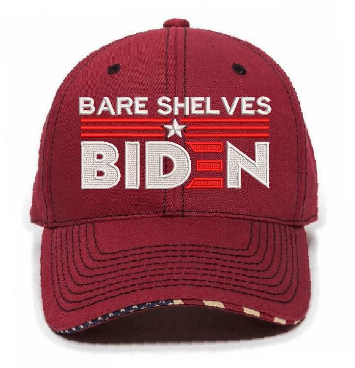 Bare Shelves Biden Hat Line/Star Design Embroidered USA300/800 Adjustable Hat
