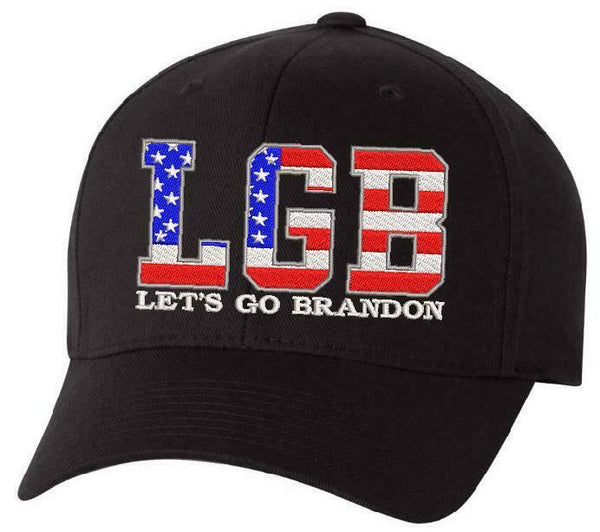 Let's Go Brandon Embroidered Hat -FLEX FIT Hat, USA LBG FU46 #LBG TRUMP 2024