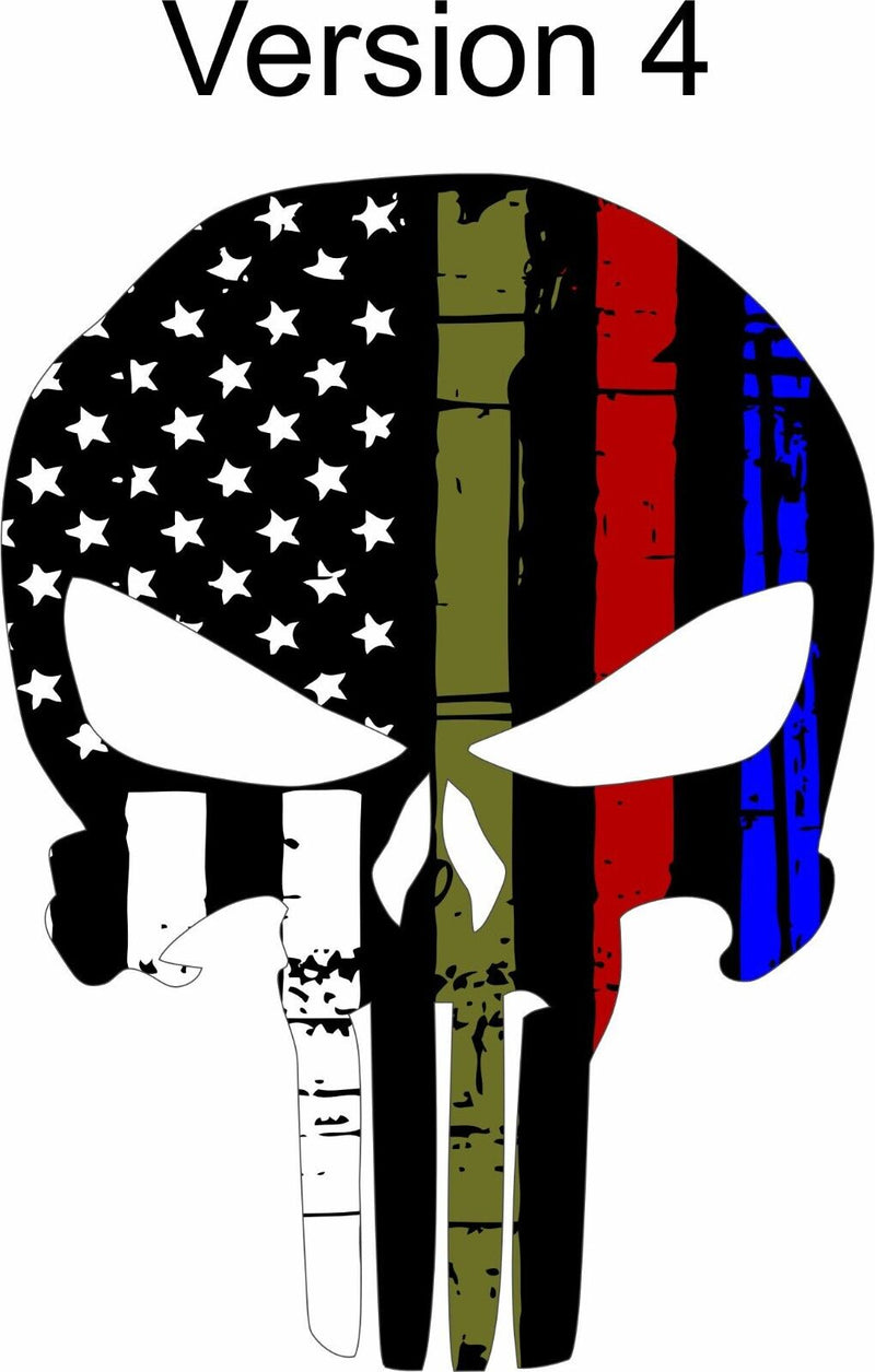 Punisher Window Decal Olive Drab Punisher Window Sticker Various Choices/designs