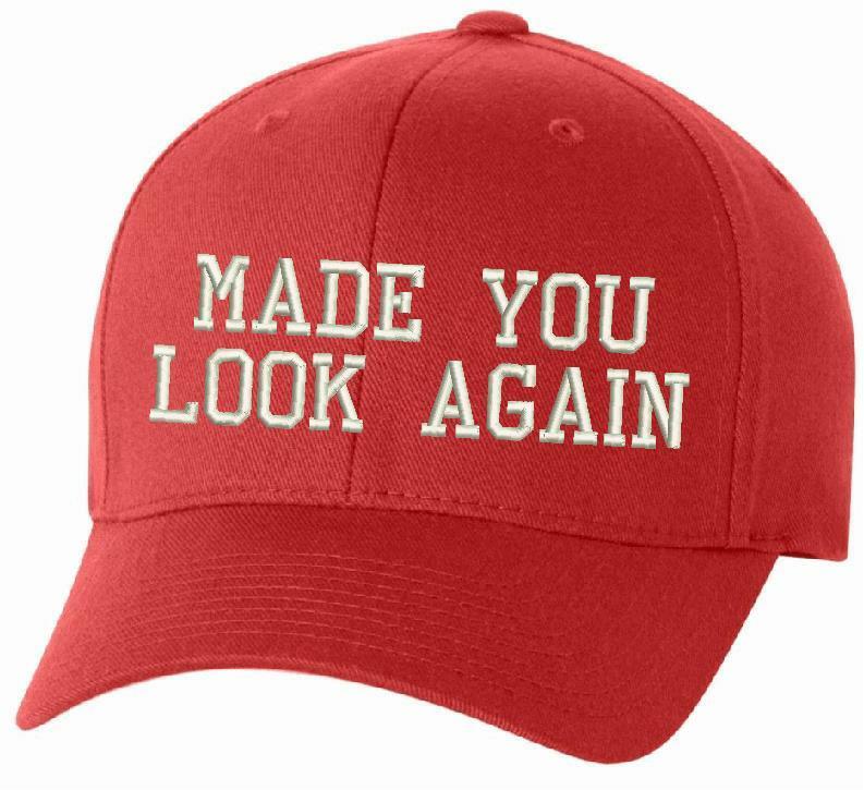 MADE YOU LOOK AGAIN MAGA Embroidered Adjustable/Flex/WH Donald Trump MAGA Hat