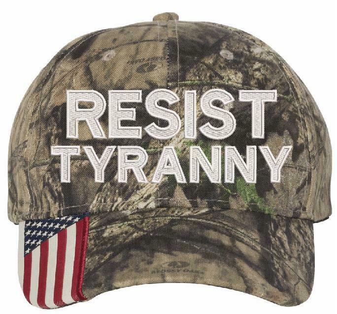 Resist Tyranny Embroidered Hat - USA300 Style Adjustable Hats - Various Colors