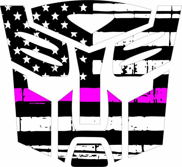 Thin MAGENTA line decal - Transformer Autobot MAGENTA Line Decal in many sizes