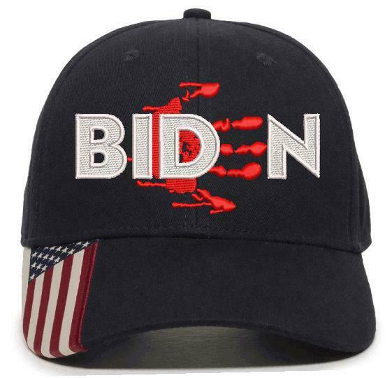 President Joe Biden Bloody Hand Embroidered Adjustable USA300 Hat, FJB JOE BIDEN
