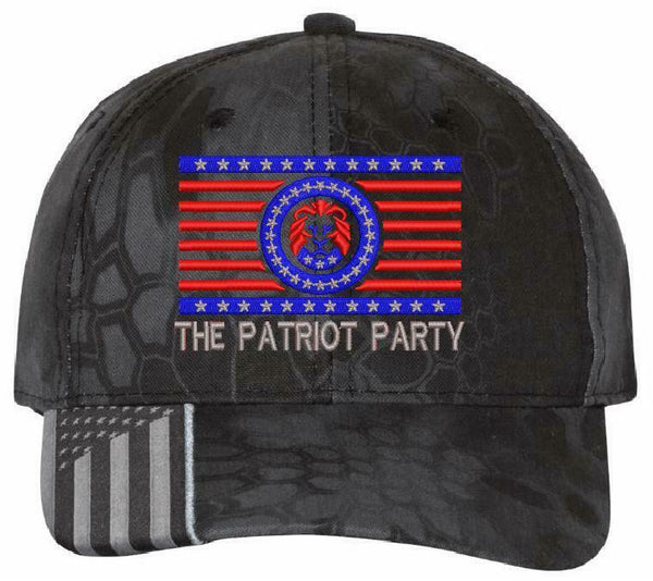 The Patriot Party Hat - Embroidered Typhoon/Flag Style Adjustable Hat TRUMP 2024