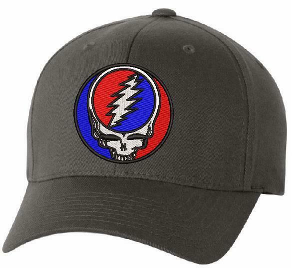 Grateful Dead Steal your Face Embroidered Flex Fit Hat - Various Choices