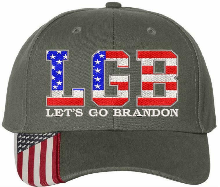Let's Go Brandon Embroidered Adjustable USA300 Hat, USA LBG FU46