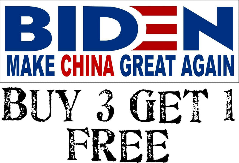 Joe Biden "Make China Great Again" AUTO MAGNET 8.7" x 3" AUTO MAGNET BIDEN CHINA