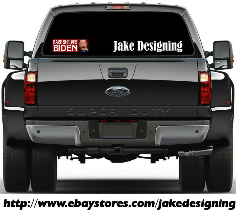 Bare Shelves Biden Crying Style Bumper Sticker or Magnet Anti Joe Biden FJB FU46
