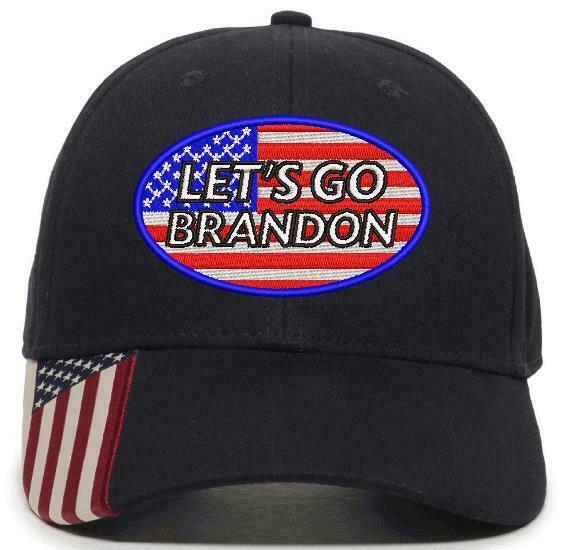 Let's Go Brandon Embroidered Adjustable USA300 OR Typhoon Hat, USA FJB OVAL