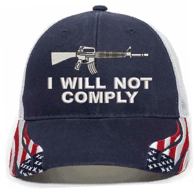 I will not comply 2nd amendment embroidered hat - Adjustable Hat Options