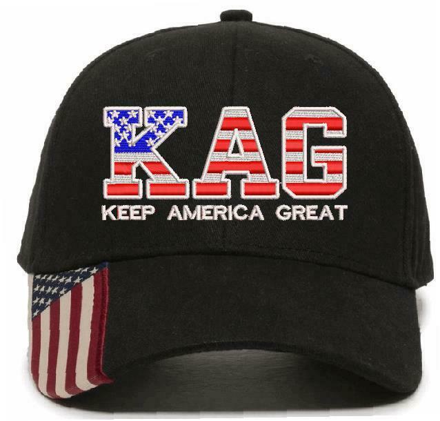 Donald Trump Hat USA Style KAG Keep America Great USA-300 Hat with Flag Brim