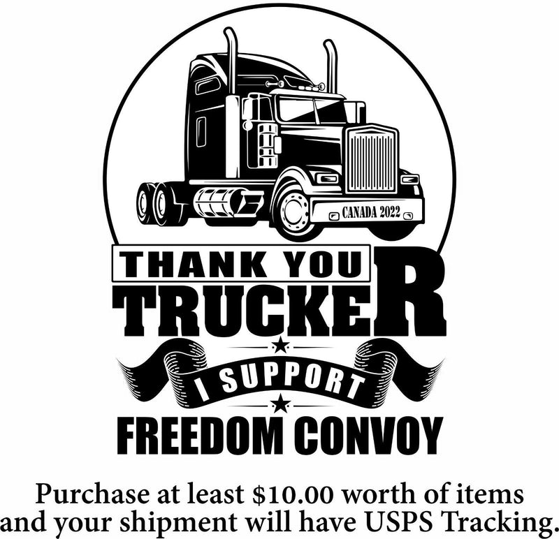 Freedom Convoy Trucker Decal - Thank you Trucker Fringe Minority Window Decal