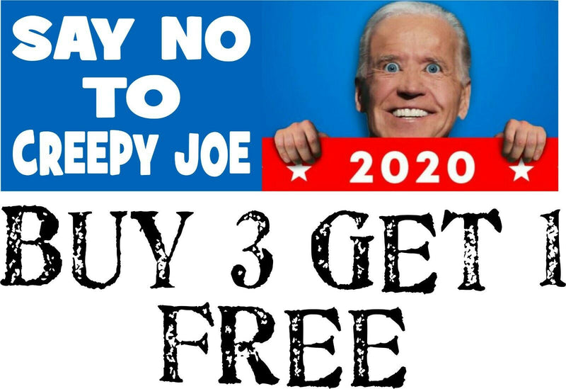 Creepy Joe Biden Bumper Sticker 2020 8.7" x 3" Trump 2020 Bumper Sticker