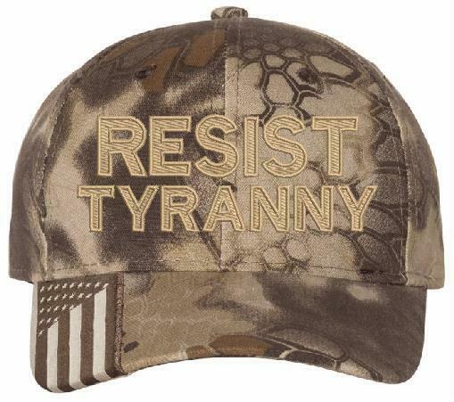 Resist Tyranny Embroidered Hat - USA300 Style Adjustable Hats - Various Colors