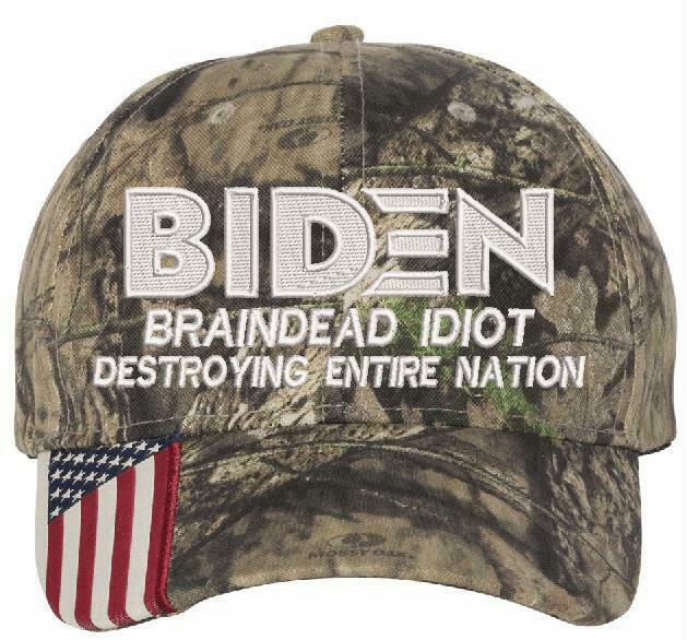 Anti Joe Biden Hat - Braindead Idiot Destroying Entire Nation Adjustable Hat