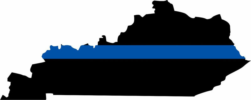 Thin Blue Line State of Kentucky Decal-5"x2" REFLECTIVE Exterior window Decal