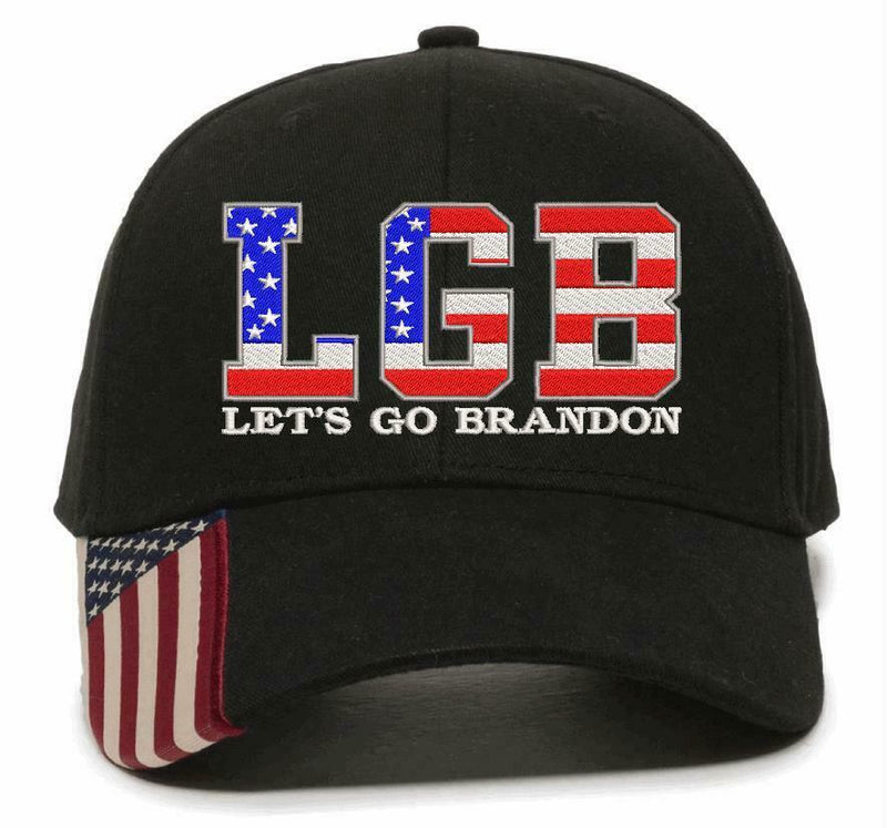 Let's Go Brandon Embroidered Adjustable USA300 Hat, USA LBG FU46