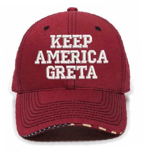 MAKE AMERICA GRETA Cardinal Red USA-800 Embroidered Hat