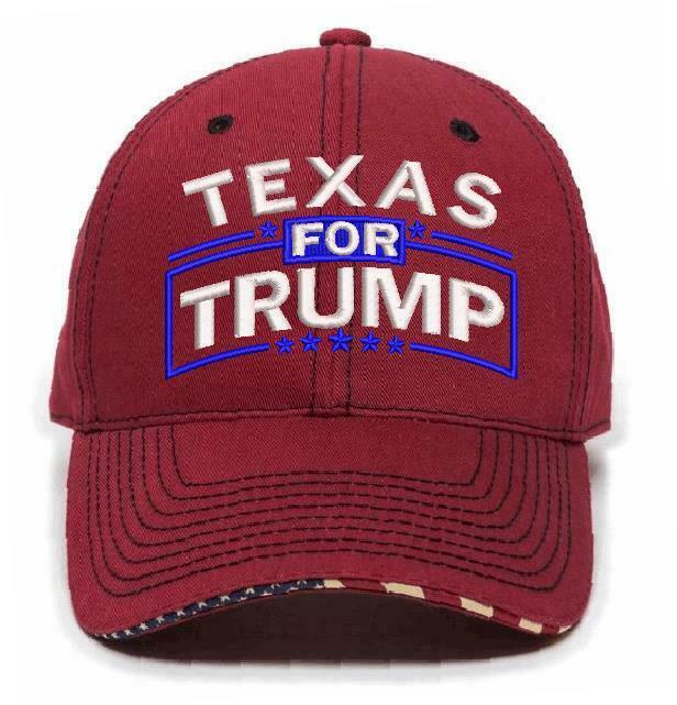 Texas for Trump Embroidered Ball Cap - Various Hat Choices Free Shipping