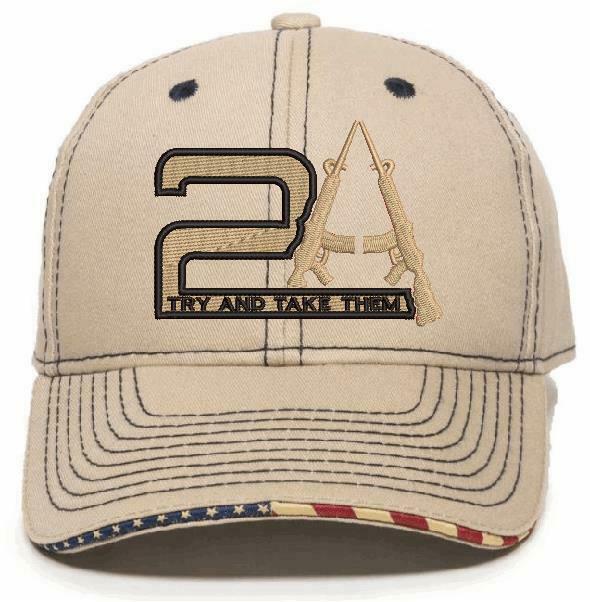 2nd Amendment TRY AND TAKE THEM USA800 STYLE Embroidered Adjustable Hat