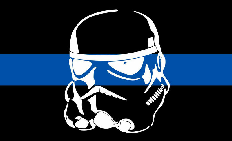 Thin Blue Line decal - REFLECTIVE STORMTROOPER Blue Line Decal Various Sizes