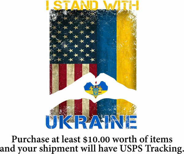 Stand with Ukraine Decal - USA Ukraine Flag Version - Various Sizes Pray Ukraine