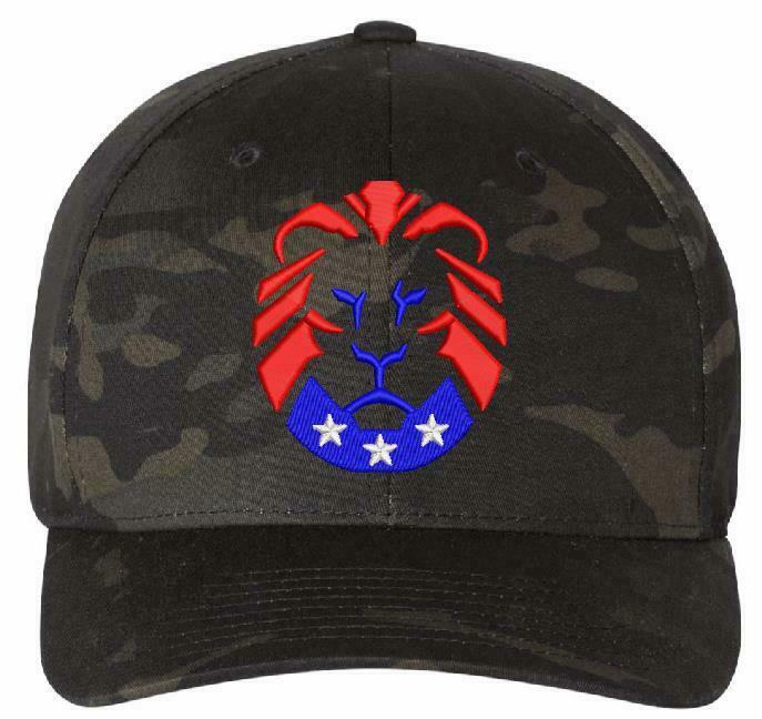 The Patriot Party Lion Flex Fit 6277 Embroidered Hat & WE THE PEOPLE on back