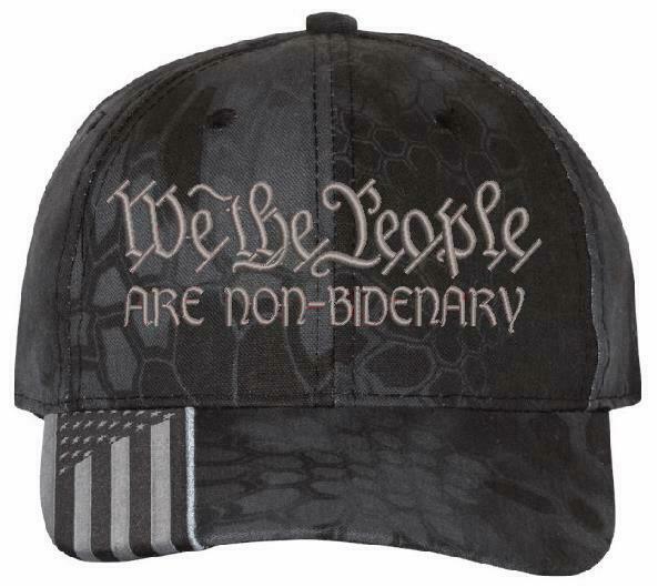 I Identify as Non Bidenary WE THE PEOPLE Embroidered USA300 Adjustable Hat