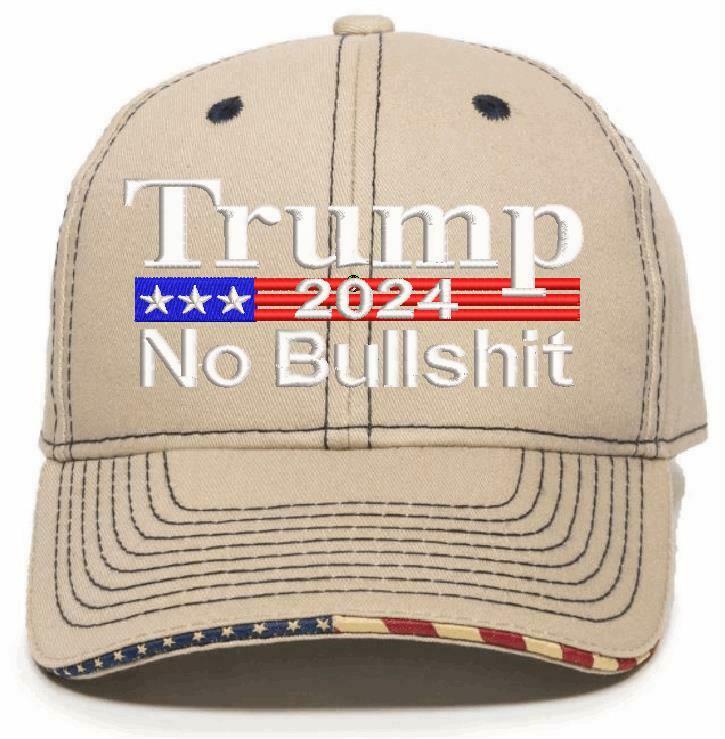 Trump 2024 No Bullsh*t Embroidered Hat - Kryptek and Camo Style Hat Choices