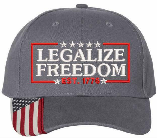 Legalize Freedom Est. 1776 Hat USA300 Flag Brim Adjustable Hat FJB FU46