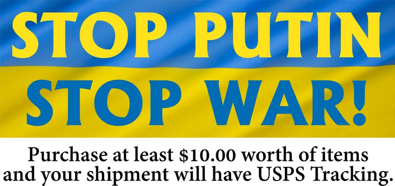 Stop Putin Stop War Bumper Sticker Car Decal Various Sizes Support Ukraine