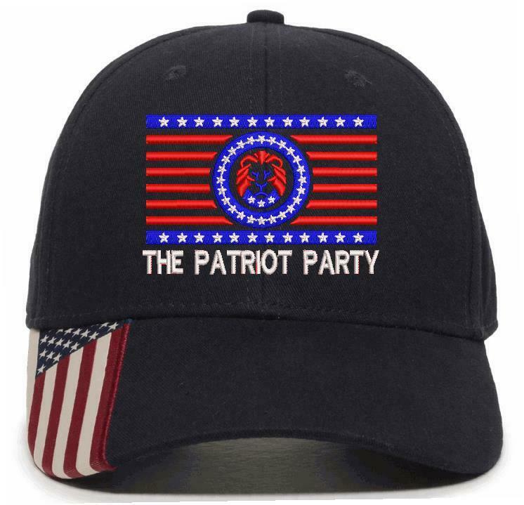 The Patriot Party Hat - Embroidered USA300 Flag Brim Adjustable Hat TRUMP 2024